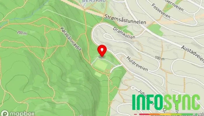 kart over Drafnkollen utsikt Utsiktspunkt i Drammen