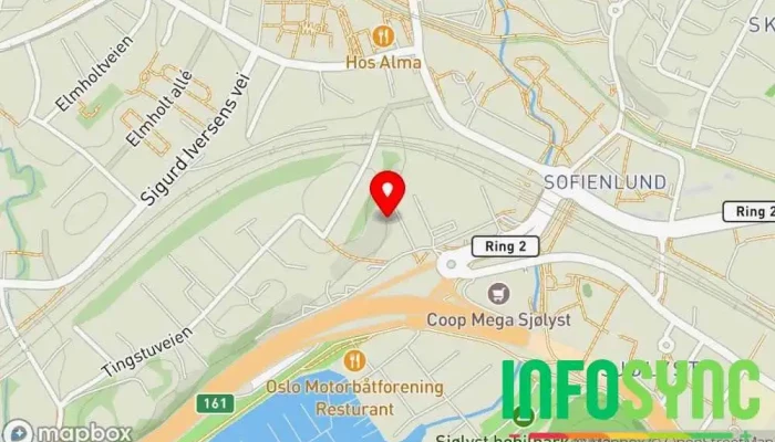 kart over Drammensveien 165/167 AS Hovedkontor i Oslo
