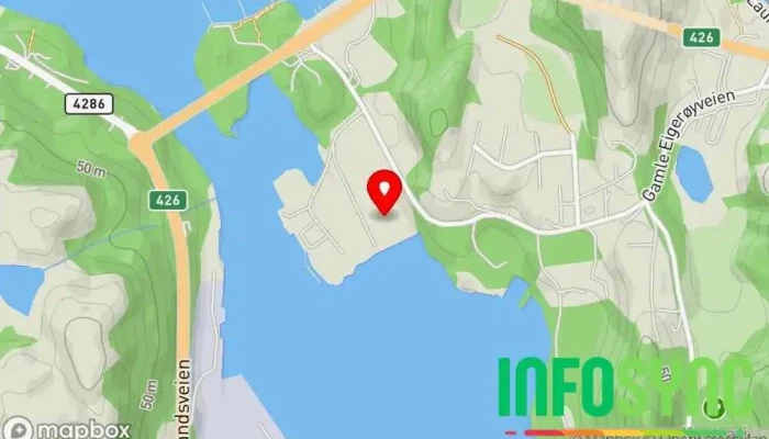 kart over Egersund Energy Hub Opplæringssenter i Eigersund