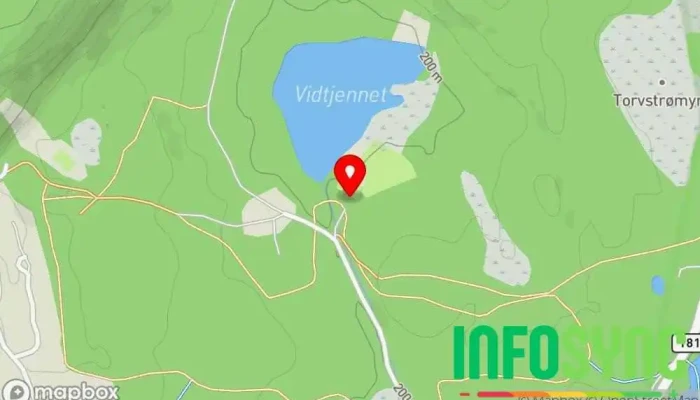 kart over Eidsvoll østre Skytterlag Skytebane i Eidsvoll