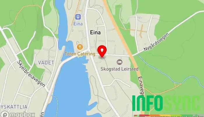 kart over Eina  i Eina