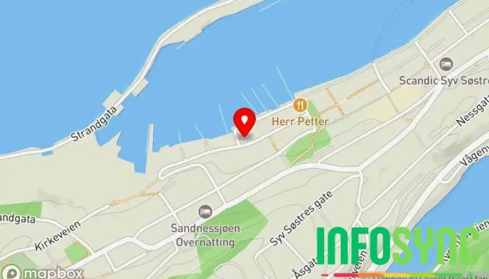 kart over EL & IT forbundet Nordland  i Sandnessjøen