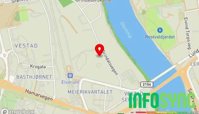 kart over Energima Elverum AS Ventilasjonsentreprenør, Varme- og kuldeentreprenør i Elverum