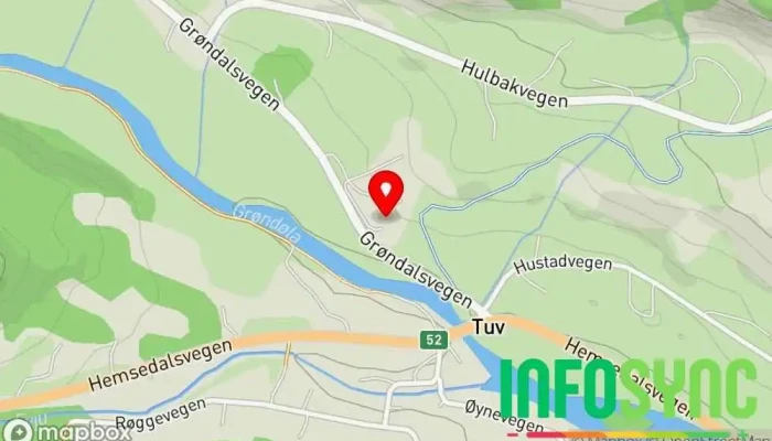kart over Fausko Gjestegard Selskapslokale i Hemsedal