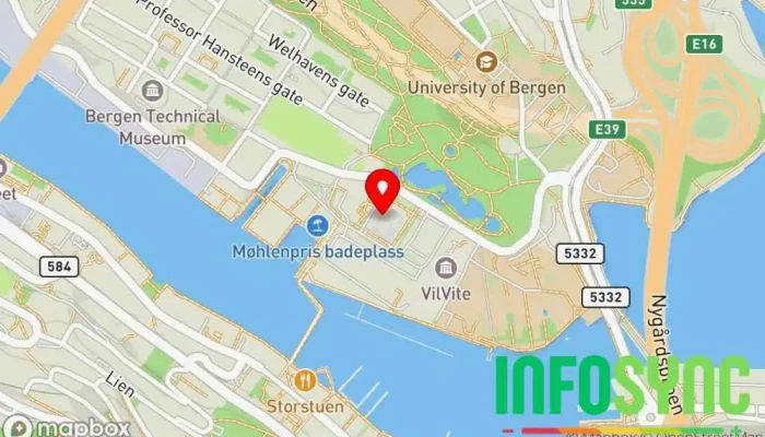kart over Fjell Technology Group AS Produsent i Bergen