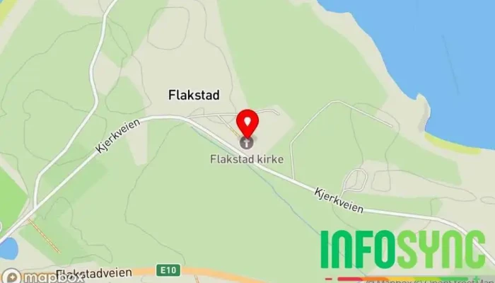 kart over Flakstad Kirke Kirke, Turistattraksjon i Ramberg