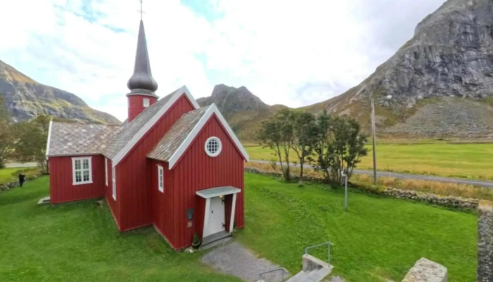 Flakstad Kirke -  Street View 360deg - Ramberg