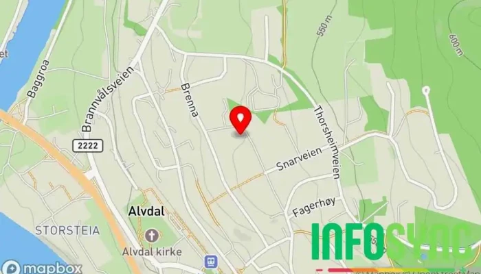 kart over Foreningen Alvdal sentrum vei  i Alvdal