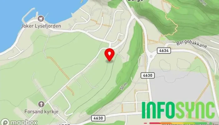 kart over Forsand  i Forsand