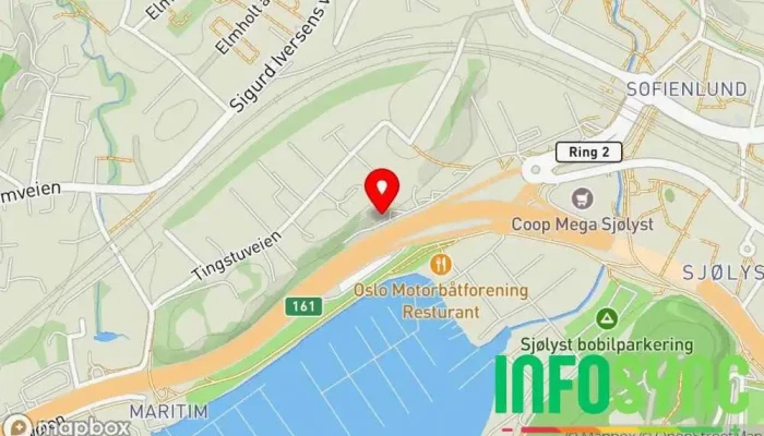 kart over Forsvarets sesjonssenter Militært rekrutteringskontor i Oslo