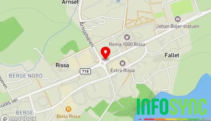 kart over Fosenlast AS Transporttjeneste, Frakt- og posttjeneste i Rissa
