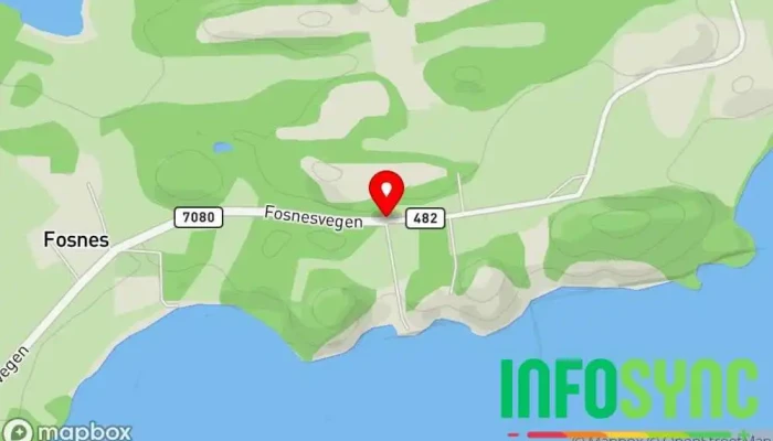 kart over Fosnes  i Fosnes