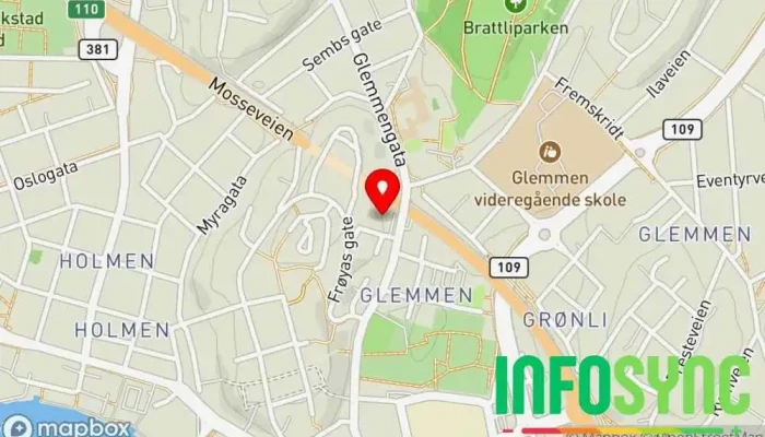 kart over Fredrikstad kommune - Virksomhet Digitalisering IT-institutt i Fredrikstad
