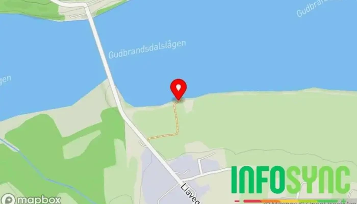 kart over Fuglekikkertårn Sør-Fron Turistattraksjon i Lia
