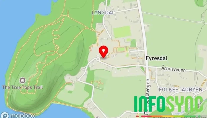 kart over Fyresdal legekontor og helsestasjon Lege i Fyresdal
