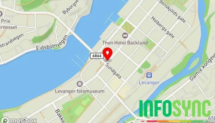 kart over Garanti Eiendomsmegling Taksering i Levanger