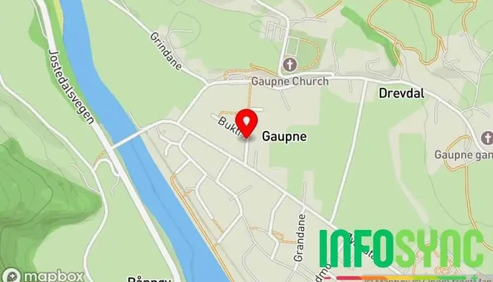 kart over Gaupne  i Gaupne