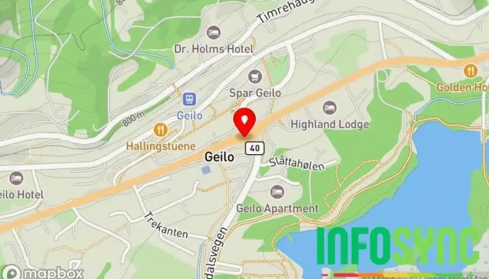 kart over Geilo  i Geilo