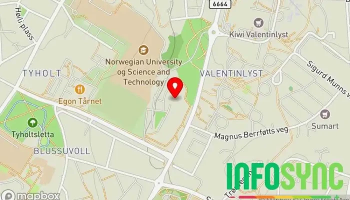 kart over Gintel AS Programvareselskap i Trondheim