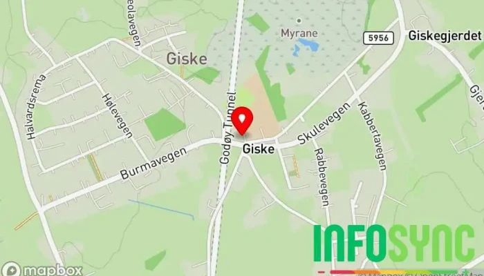 kart over Giske  i Giske