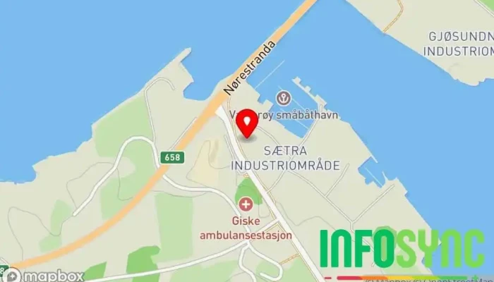 kart over Giske Anlegg AS Entreprenør, Murer, Graveentreprenør i Valderøya