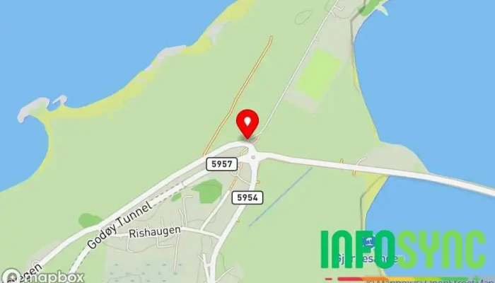 kart over Giske rundkjøring Bussholdeplass i Giske