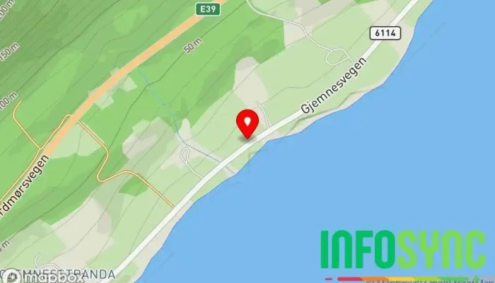 kart over Gjemnes  i Gjemnes