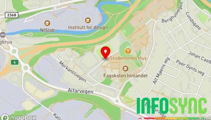 kart over Gjøvik Læringssenter Opplæringssenter i Gjøvik