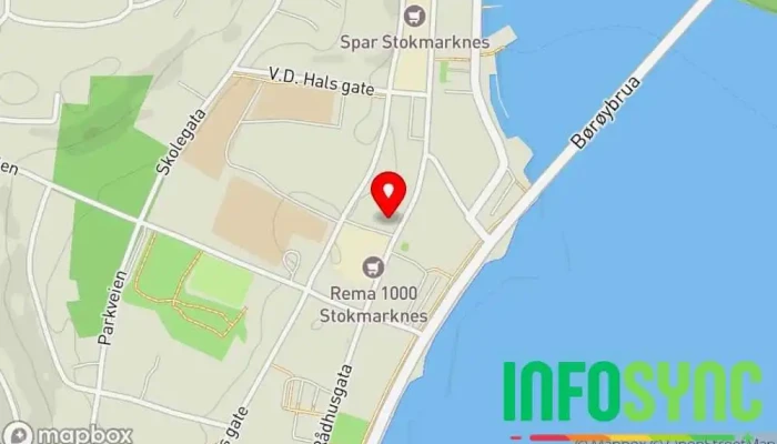 kart over Go Ide AS Dameklesbutikk, Delikatessebutikk, Butikk med utstyr til hjemmet i Stokmarknes