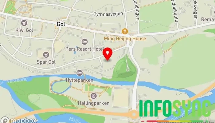 kart over Gol kommune Offentlig kontor i Gol