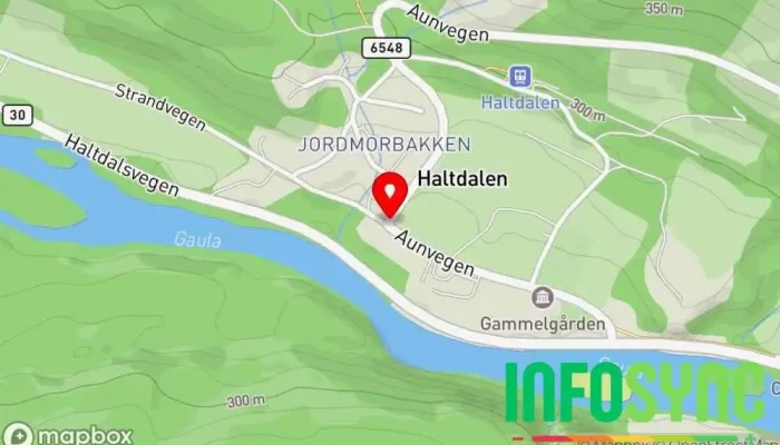 kart over Haltdalen  i Haltdalen