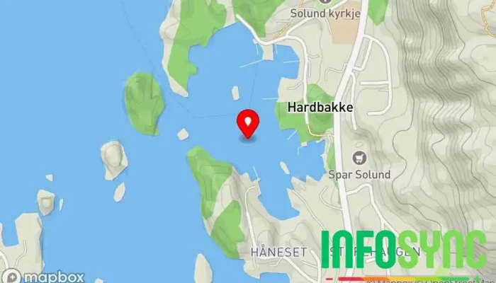 kart over Hardbakkevågen Bukt i Hardbakke