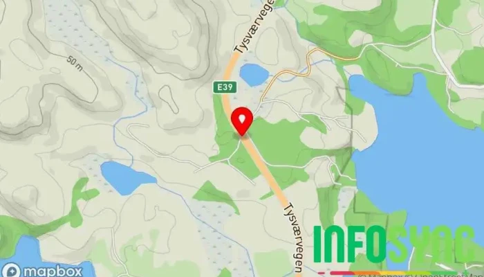 kart over Haukåsvågen Bussholdeplass i Aksdal