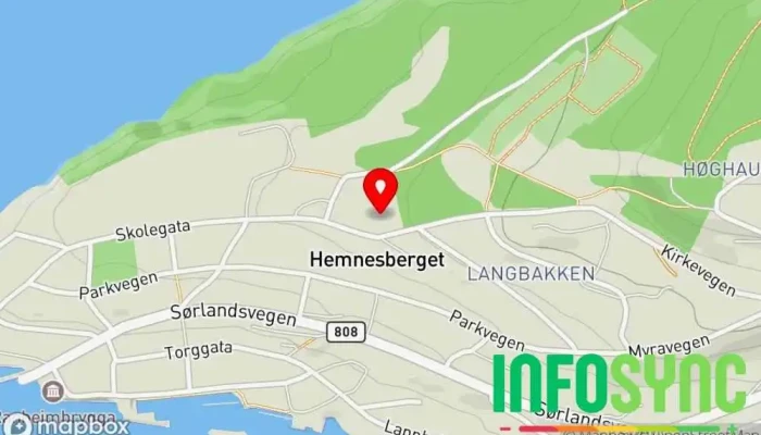 kart over Hemnes kirke Kirke i Hemnesberget