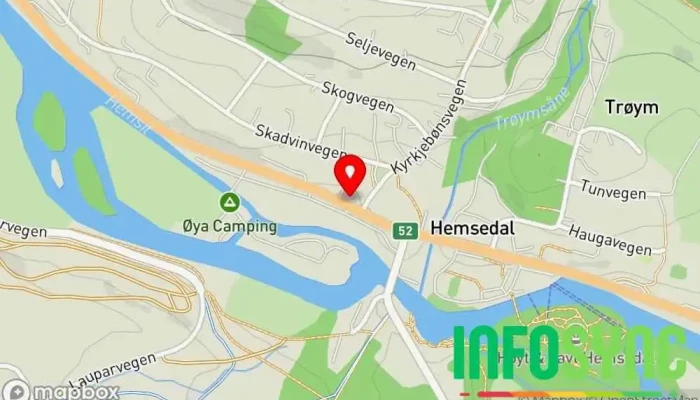 kart over Hemsetunet Apartments Betjent leilighet, Leilighetskompleks, Feriehus, Losji, Skiutleie, Ferieleilighet i Hemsedal