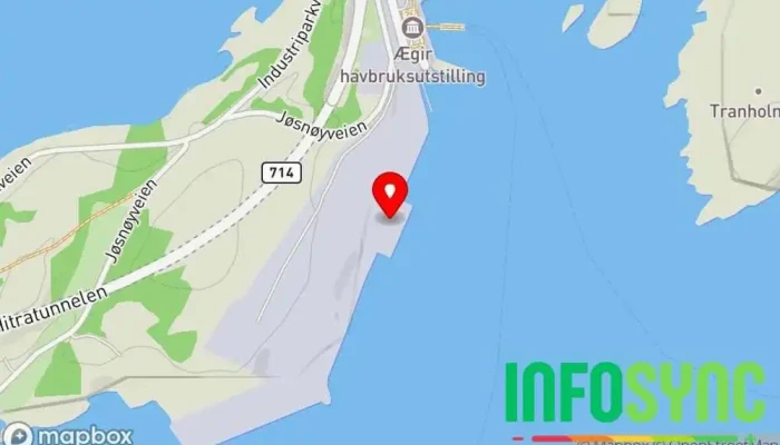 kart over Hitra Kysthavn Havneoperatør i Sandstad