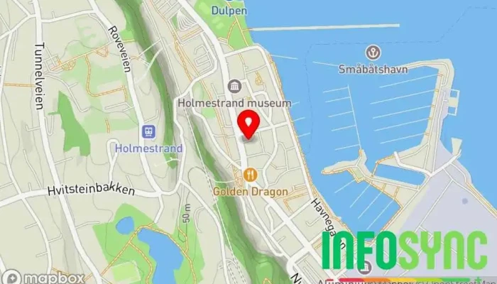 kart over Holmestrand  i Holmestrand