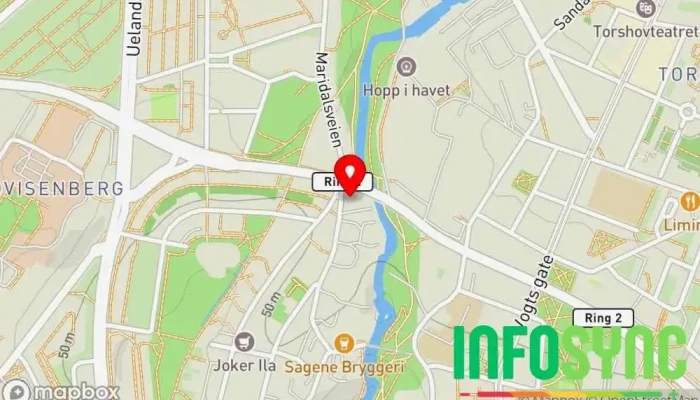 kart over Hovedkvarteret IT IT-konsulent, IT-sikkerhetstjeneste, Datamaskinstøtte og -tjenester, Internettleverandør, Netthotellselskap i Oslo