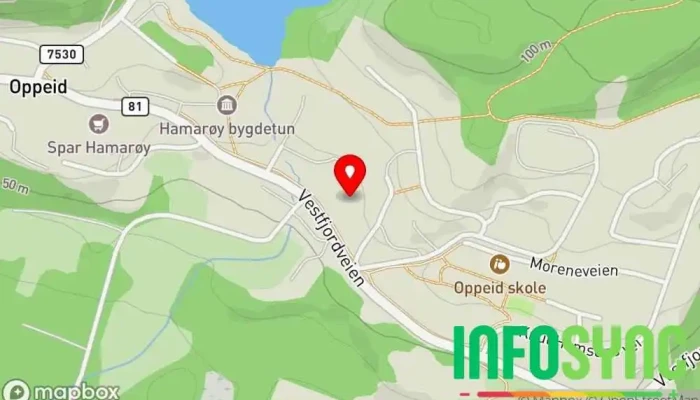 kart over Ht Safe AS Hovedkontor i Hamarøy