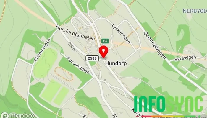 kart over Hundorp  i Hundorp