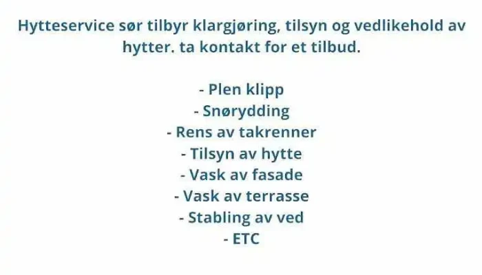 Hytteservice Sør - Søgne