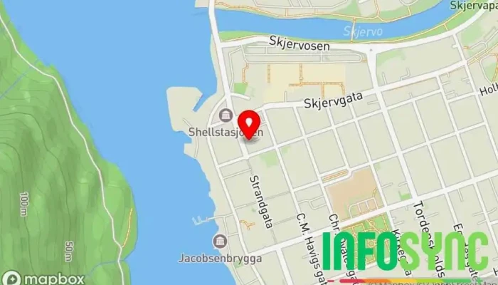 kart over Ik-utleie Da Bygningsmaskinutleie i Mosjøen