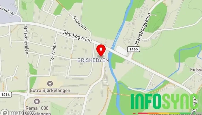 kart over Indre Akershus Blad AS Avisutgiver i Bjørkelangen
