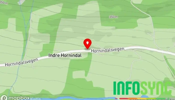 kart over Indre Hornindal  i Indre Hornindal