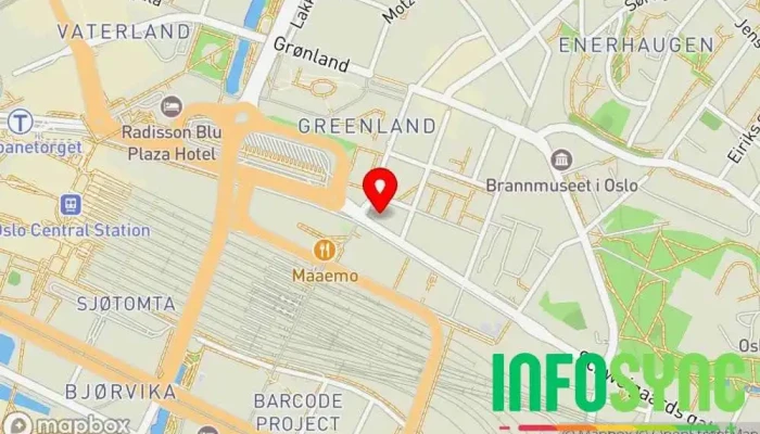 kart over Infobric AS IT-sikkerhetstjeneste, Bygg- og anleggsfirma i Oslo