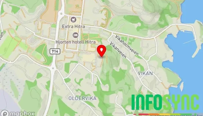 kart over Ingeniør Leif Fordal AS Taksering i HITRA