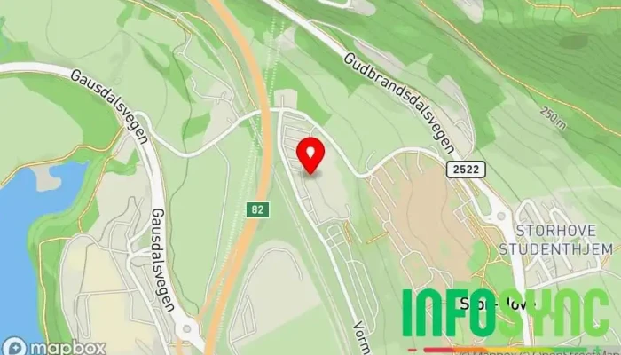 kart over Innlandet fylkesarkiv / IKA Opplandene (KO)  i Lillehammer