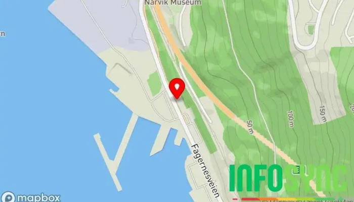 kart over Integreringsenheten i Narvik kommune Voksenopplæring i Narvik