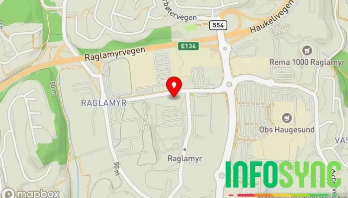 kart over International SOS (Medical Services) AS, avd Haugesund Bedriftshelsetjeneste i Haugesund