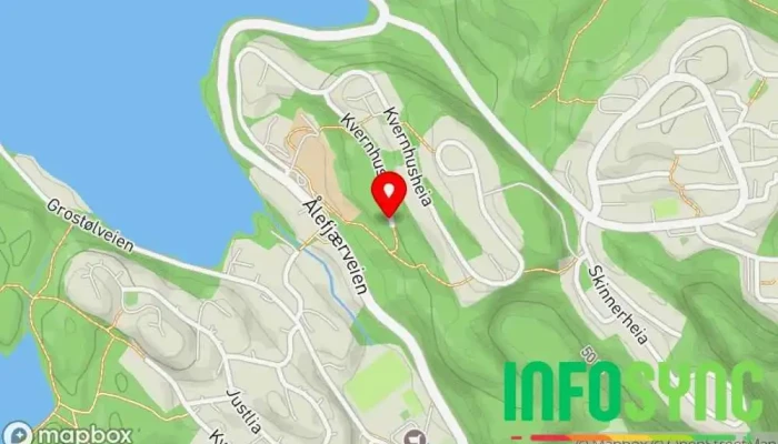 kart over Justviklia Leilighetskompleks i Kristiansand